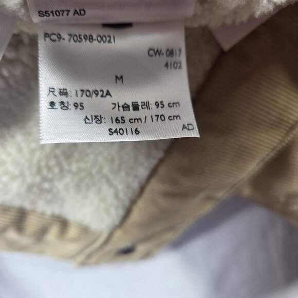 Levis Jacket Mens Medium Tan Corduroy Sherpa Lined Trucker Coat Casual - Picture 6 of 14